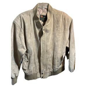 Vintage Reed Sportswear Men’s Genuine Suede Leather Jacket Lined Size L Jacket